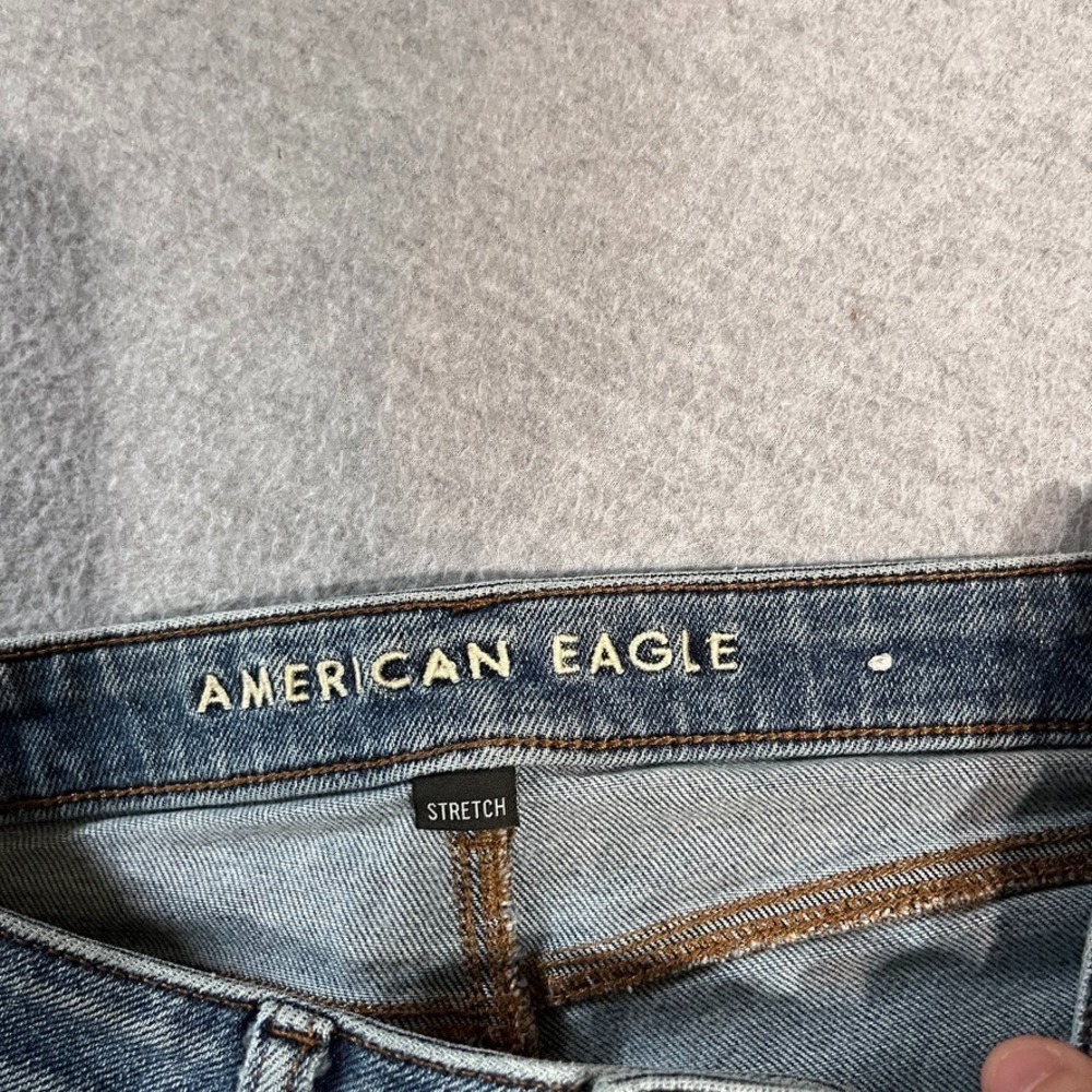 American Eagle Jeans Womens‎ 2 Blue Mom Chewed Hem Mid Rise Stretch Denim - Picture 11 of 14
